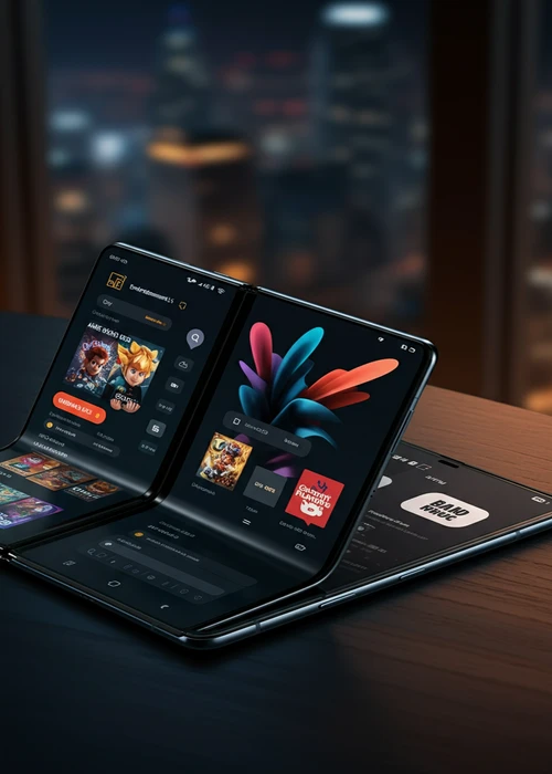 Screenshot of Seven Casino's vibrant online gaming platform with various slot games and live dealer options